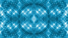 Abstract Loop Motion Background, Blue Kaleidoscope Light