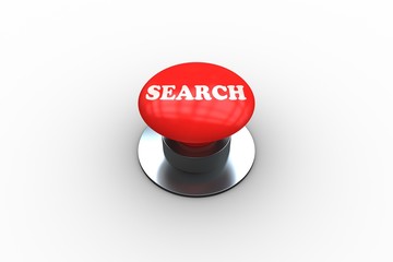 Poster - Search on digitally generated red push button