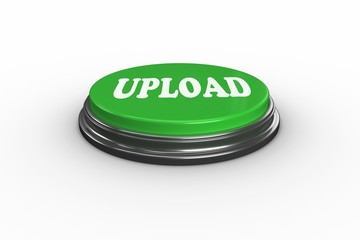 Poster - Upload on digitally generated green push button