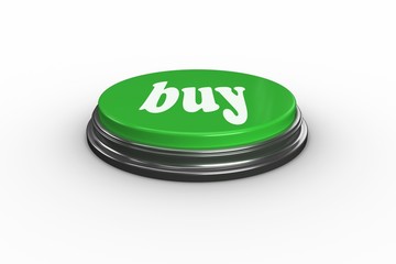 Poster - Buy on digitally generated green push button