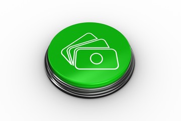 Poster - Composite image of money graphic on button