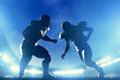 © Photocreo Bednarek - American football players in game, quarterback running. Game