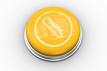 Poster - Paperclip graphic on yellow push button