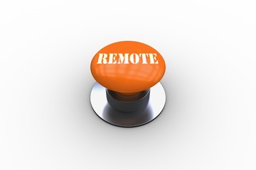 Poster - Remote on orange push button