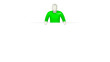 © ludariimago - 3d human figure behind empty white surface