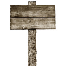 Wooden Post With Signboard
