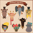 Cute fashion Hipster African Animals