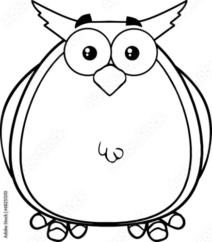 Black And White Owl Cartoon Mascot Character Buy This Stock