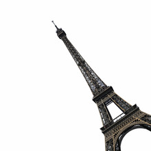 Eiffel Tower On A White Background, Paris, France
