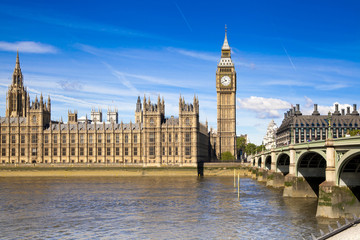 Poster - London, Big Ben and houses of parliament