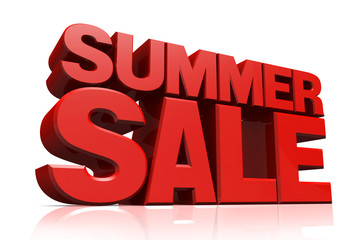 Wall Mural - 3D red text summer sale