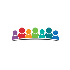 Teamwork people 7. Group of people logo