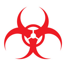 RED Biohazard Sign, Vector