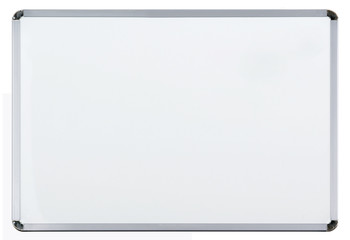 empty whiteboard (magnetic board) isolated on white