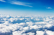 clouds. view from the window of an airplane flying in the clouds