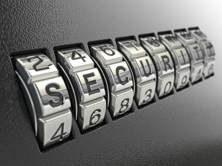 Poster - Security password combination concept,