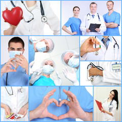 Poster - Medical workers collage