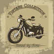 Vintage motorcycle poster