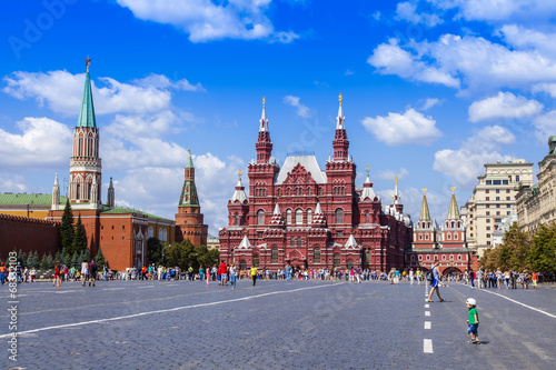 фотография Moscow, Russia. Tourists and citizens walk on a Red Square