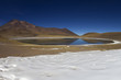 lagoon with snow in Andes