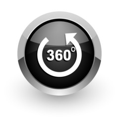Aufkleber - panorama black chrome glossy web icon