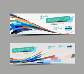 Canvas Print - Abstract Fashion Banner Template For Advertising
