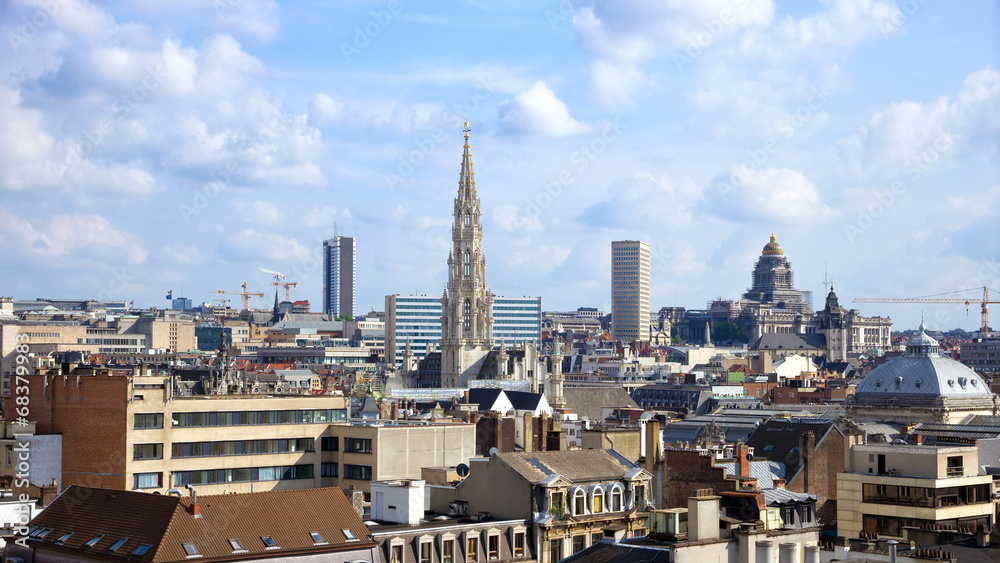 Obraz na płótnie Brussels skyline w salonie