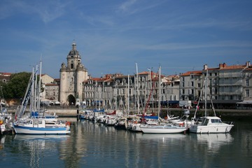 la rochelle, charente, port, chateau, tour, vieux, horloge