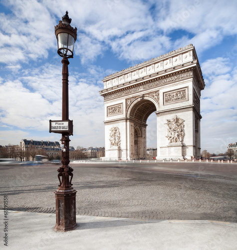 Naklejka - mata magnetyczna na lodówkę Champ Elysees