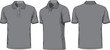 Views of blank polo-shirt. Vector illustration