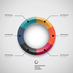 Poster - Infographic ui styled business pie chart and vector options
