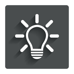 Poster - Light lamp sign icon. Idea symbol.