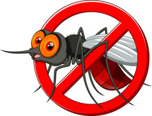 Stop Mosquito Cartoon