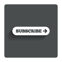 Canvas Print - Subscribe with arrow sign icon. Membership symbol
