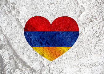 Poster - flag of Armenia themes design idea on wall texture background