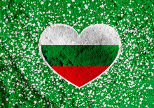 Bulgaria Flag Themes Idea Design On Wall Texture Background