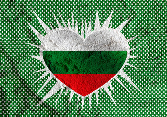 Fototapete - Bulgaria flag themes idea design on wall texture background