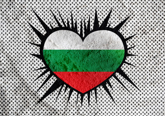 Poster - Bulgaria flag themes idea design on wall texture background