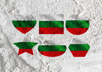 Poster - Bulgaria flag themes idea design on wall texture background