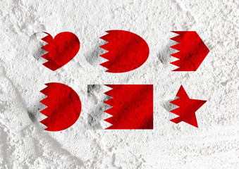 Poster - Bahrain flag themes idea design on wall texture background