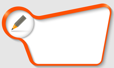 Poster - orange text box for any text with pencil