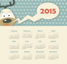 Calendar 2015 Year With Deer