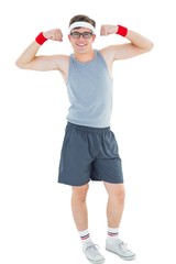 Poster - Geeky hipster posing in sportswear