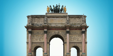 Triumphal arch on the area of Karusel, Paris, France