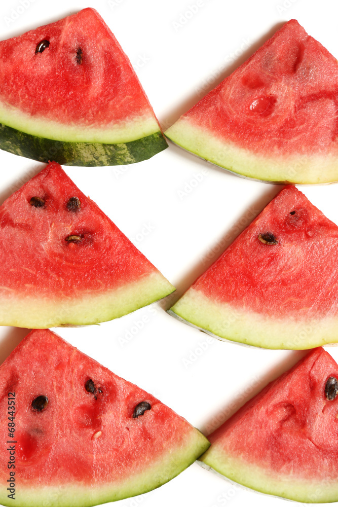 Fresh slices of watermelon, close up