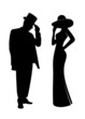 glamorous people silhouettes