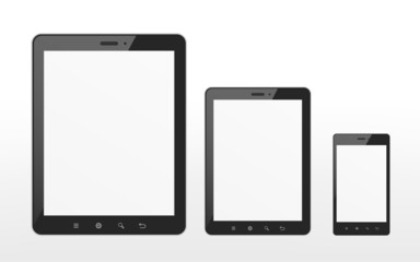 Wall Mural - different sizes of tablet and smart phone