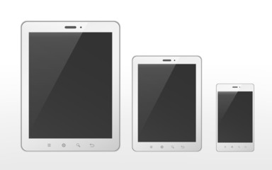 Wall Mural - different sizes of tablet and smart phone