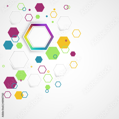 Naklejka na drzwi Abstract background hexagons