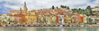 panorama of Menton.beautiful town in border of France and Italy